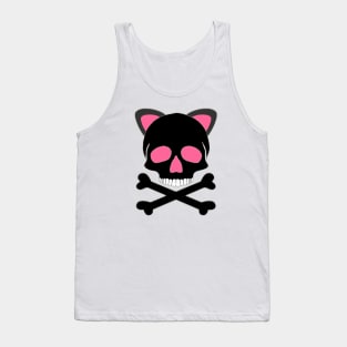 Skull with Cat Ears Tank Top